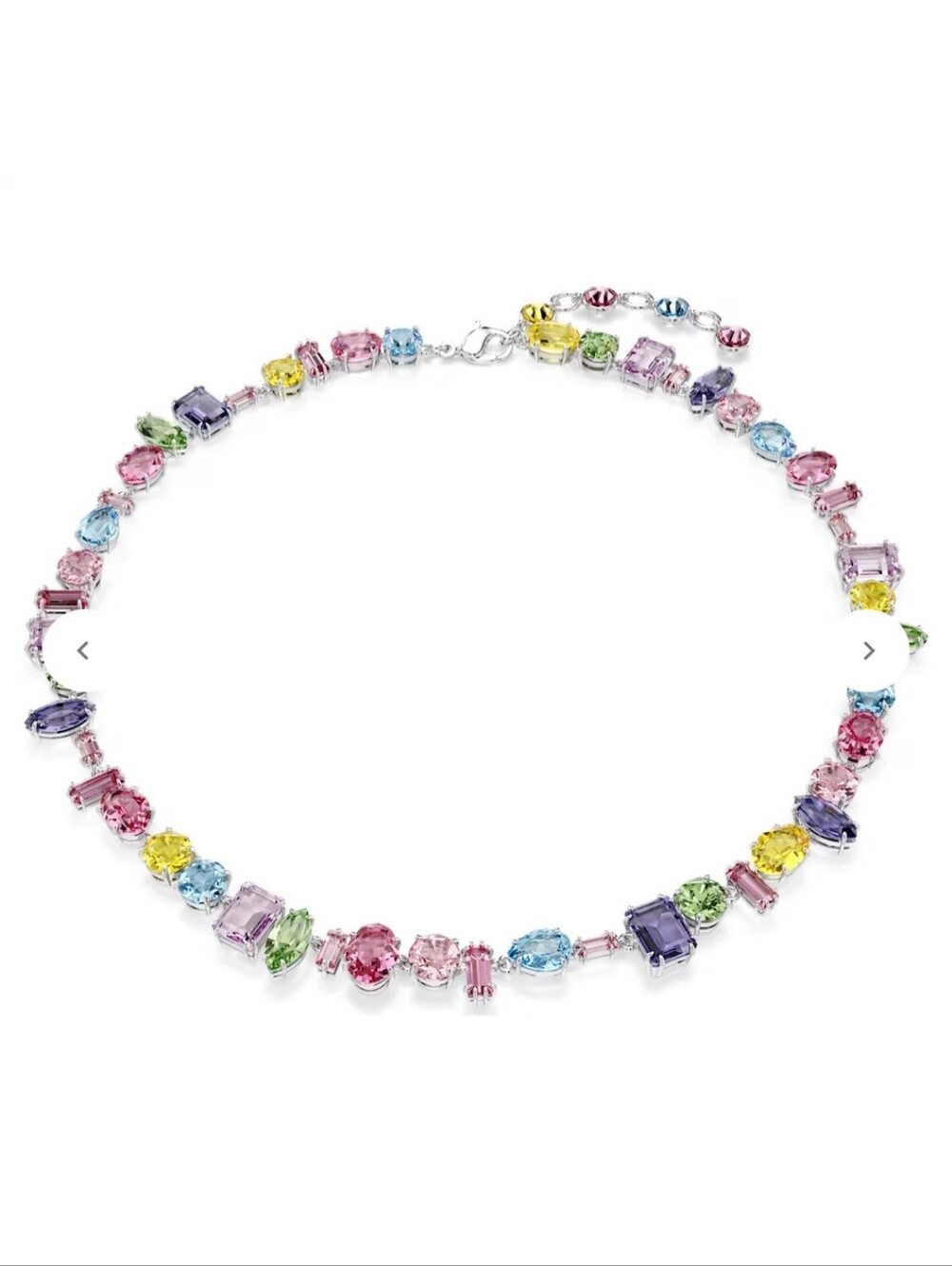 Gorgeous Swarovski GEMMA Multi-Color Crystal Tennis Necklace - Women's Jewelry